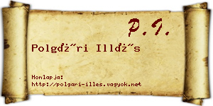 Polgári Illés névjegykártya